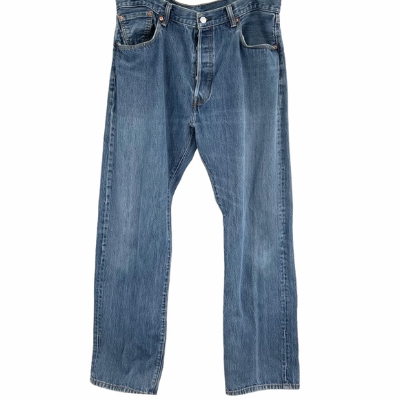 Levi’s 501 Straight Leg Button Fly Men's Denim Jeans Size 38/34 - Picture 15 of 15